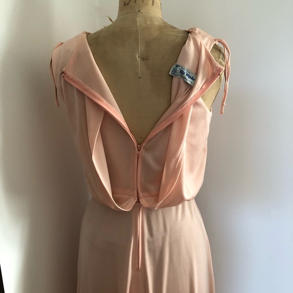 Vintage House of Nu-Mode dress gown cowl neck - Picture 9 of 9